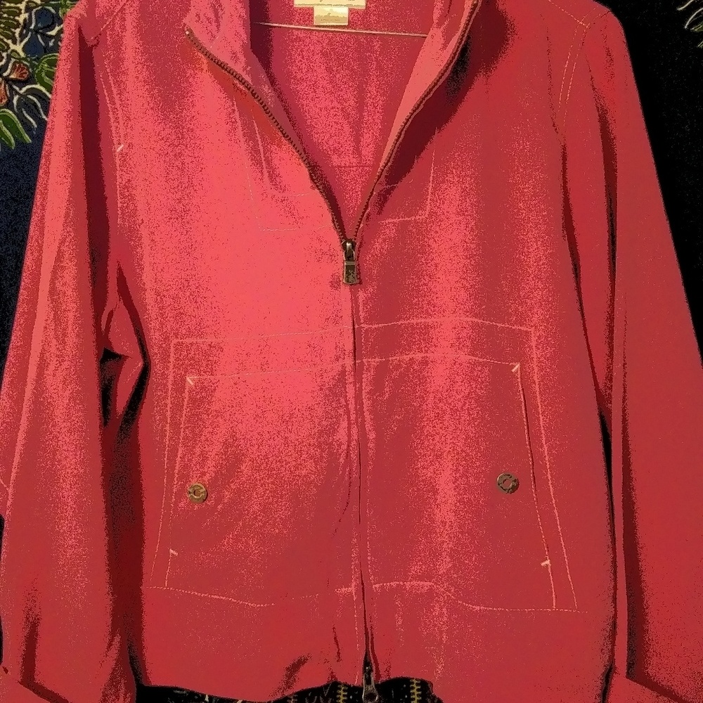 100% Rose Pink Silk Jacket limited style